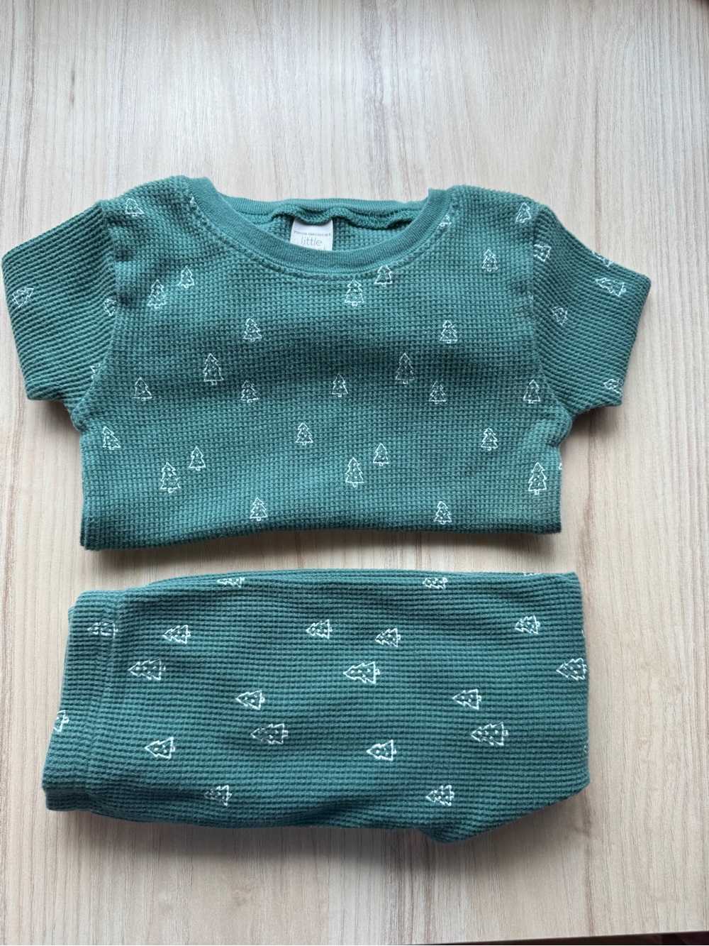 Carter's Teal Green Waffle Knit Short Sleeve Pajama Set